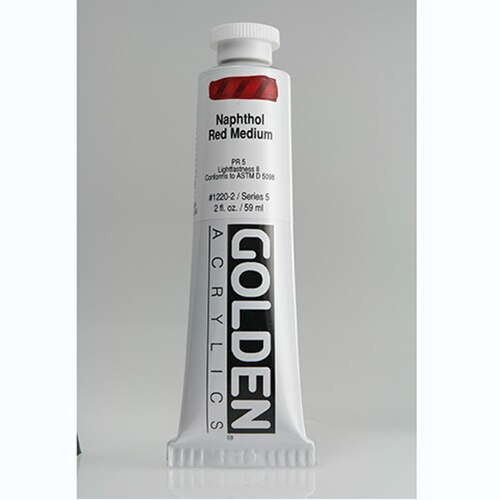 Golden, Heavy Body, Acrylic, Paint, 2oz, Naphthol Red Medium